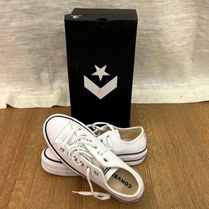 Brand new leather platform converse sneakers